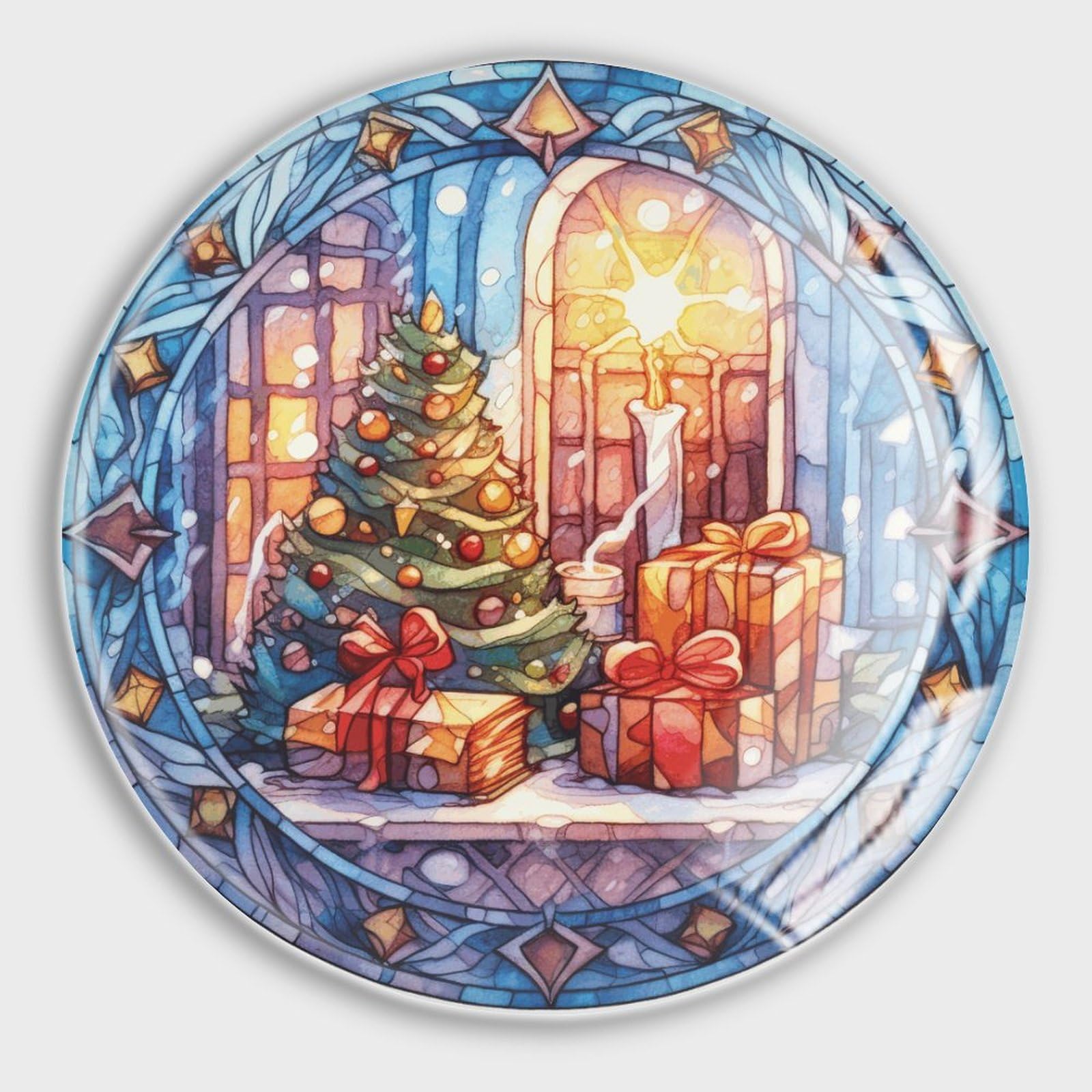 Aimants puissants pour réfrigérateur en verre de Noël - Idée cadeau mignon bureau