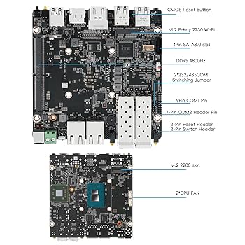 Amazon.co.jp: MOGINSOK ファンレスミニPC 10Gbe SFP+ Windows