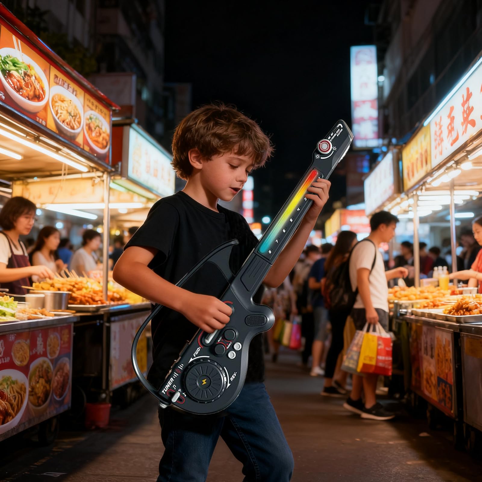 Chitarra per Bambini Giocattolo Educativo Senza Corde e Wireless | Kit Completo con Chitarra Giocattolo per Bambini Per Bambini Adolescenti Ragazzi Giovani Principianti Pratica A Casa Viaggio