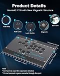 Haute42 Leverless Controller Arcade Stick: Magnetic Leverless Arcade Stick with RGB Rims,Premium Black Haute42 C16 Controller for PC/PS3/PS4/Switch Game with Lock Button Support Hot Swap & SOCD