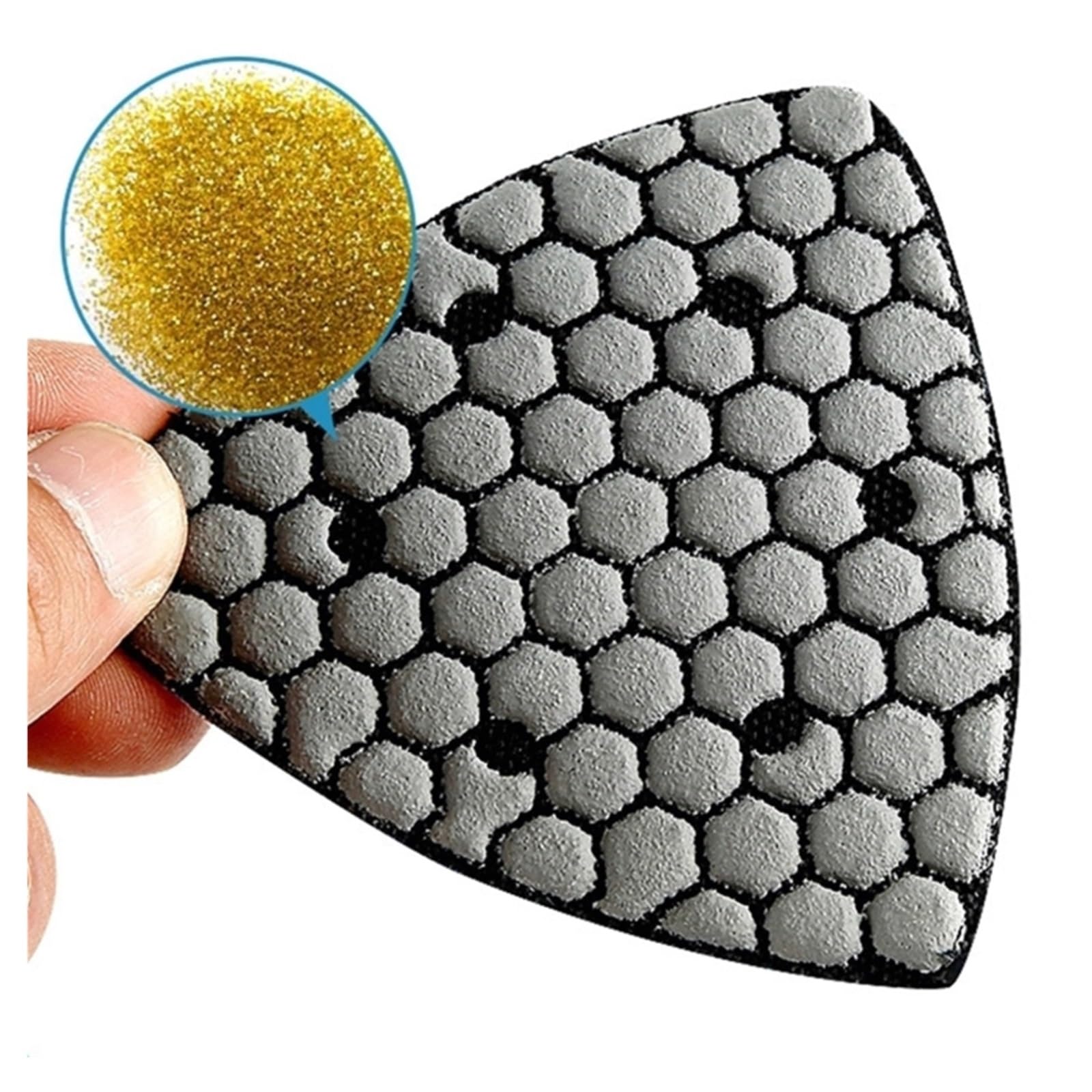 Discos de pulido de diamante con aglomerante de co Tampones for pulir en seco del diamante del triángulo de 90m m for el hormigón 7pcs del mármol del granito gruesos a finos(7PCS)