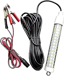 Linkstyle Luz de pesca submersível subaquática de 120 LEDs com cabo de 6 m, lâmpada LED para localizador de peixes de 10,5 W CC 12 V 1000 ml para barco de pesca no gelo, IP68