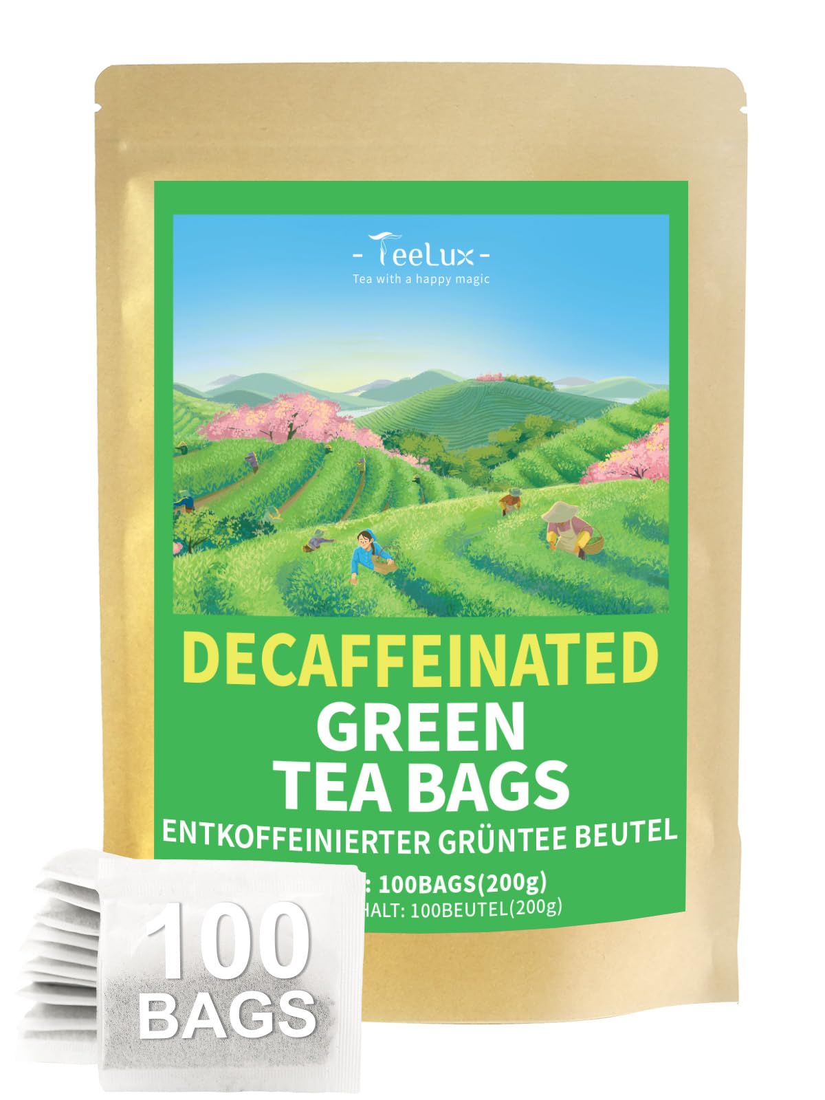 TeeLux Dandelion Leaf & Root Tea Bags 100 Count, Vegan, Rich Flavor, Premium Dandelion Tea, Natural Caffeine Free Herbal Tea — view 63