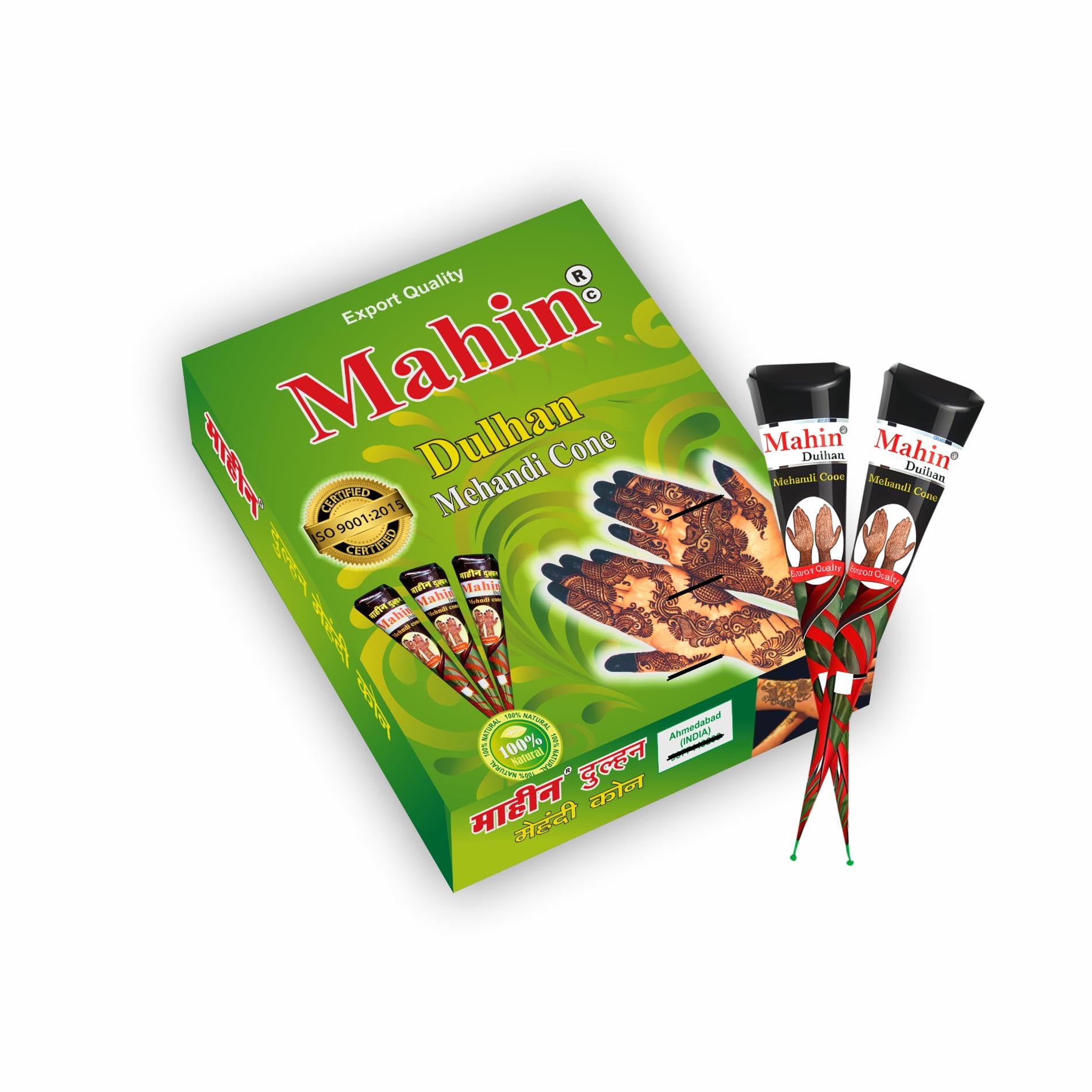 Dulhan Mehandi Cone Pack, Export Quality Natural Henna Cones for Bridal and Festival Designs, Smooth Flow, Dark Stain, Ready to Use Mehndi for Weddings and Special Occasions (1 Box (12 Cone))-picture-11