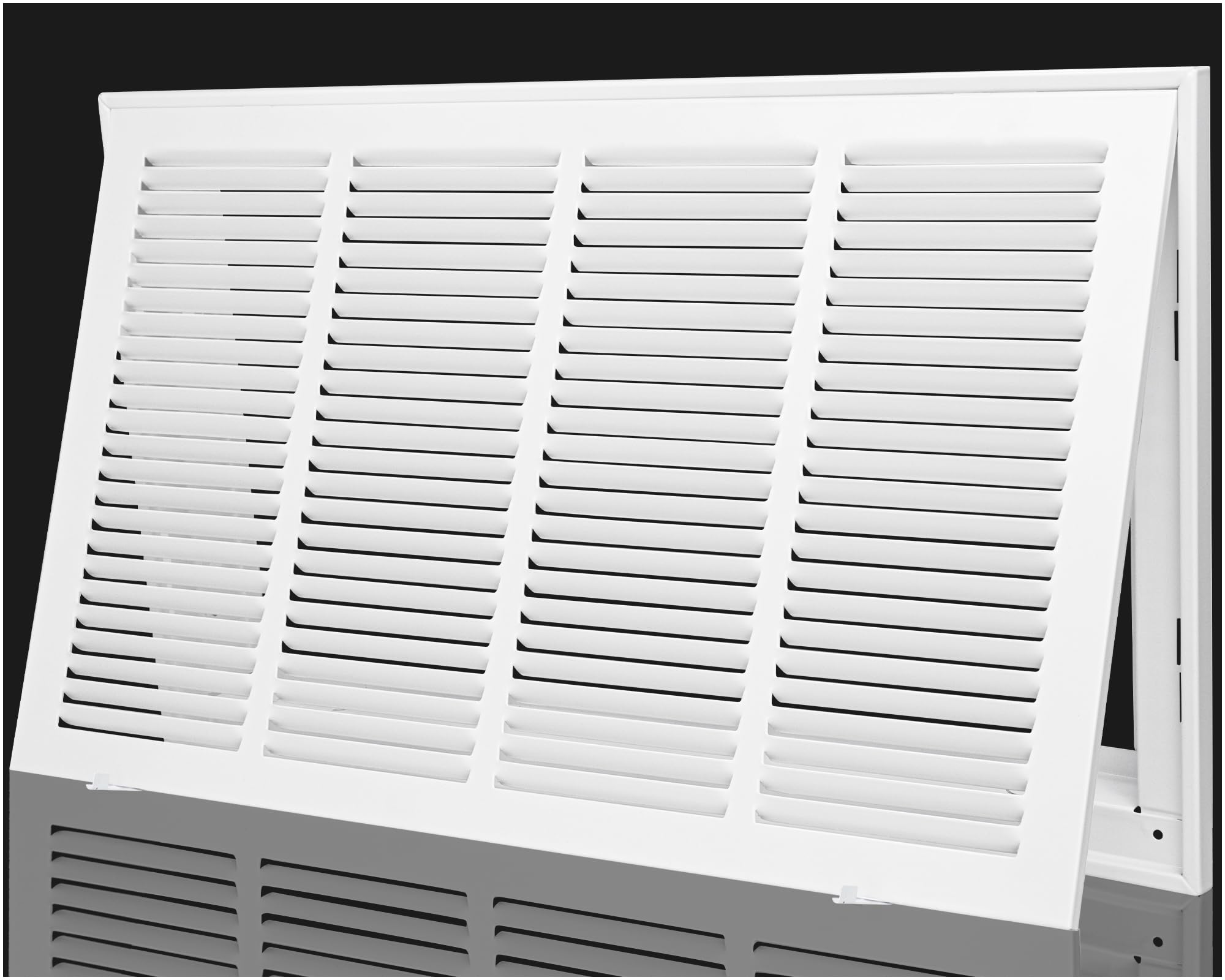 Grille de retour, grille de reprise d'air pour plafond et mur, grille d'aération en acier HVAC A/C compatible avec ouverture de conduit 61 x 30,5 cm (l x H), peut contenir un filtre AC de 2,5 cm