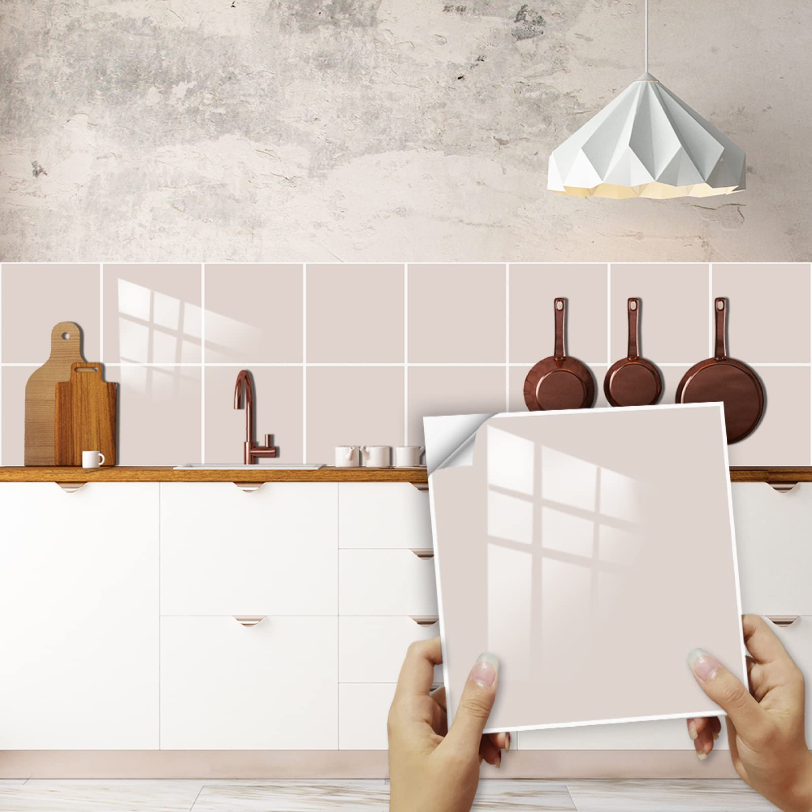 Set di 20 adesivi murali effetto marmo, pannelli doccia in PVC impermeabili, adatti per camere da letto e cucine, 30x30 cm (01) | Leroy Merlin