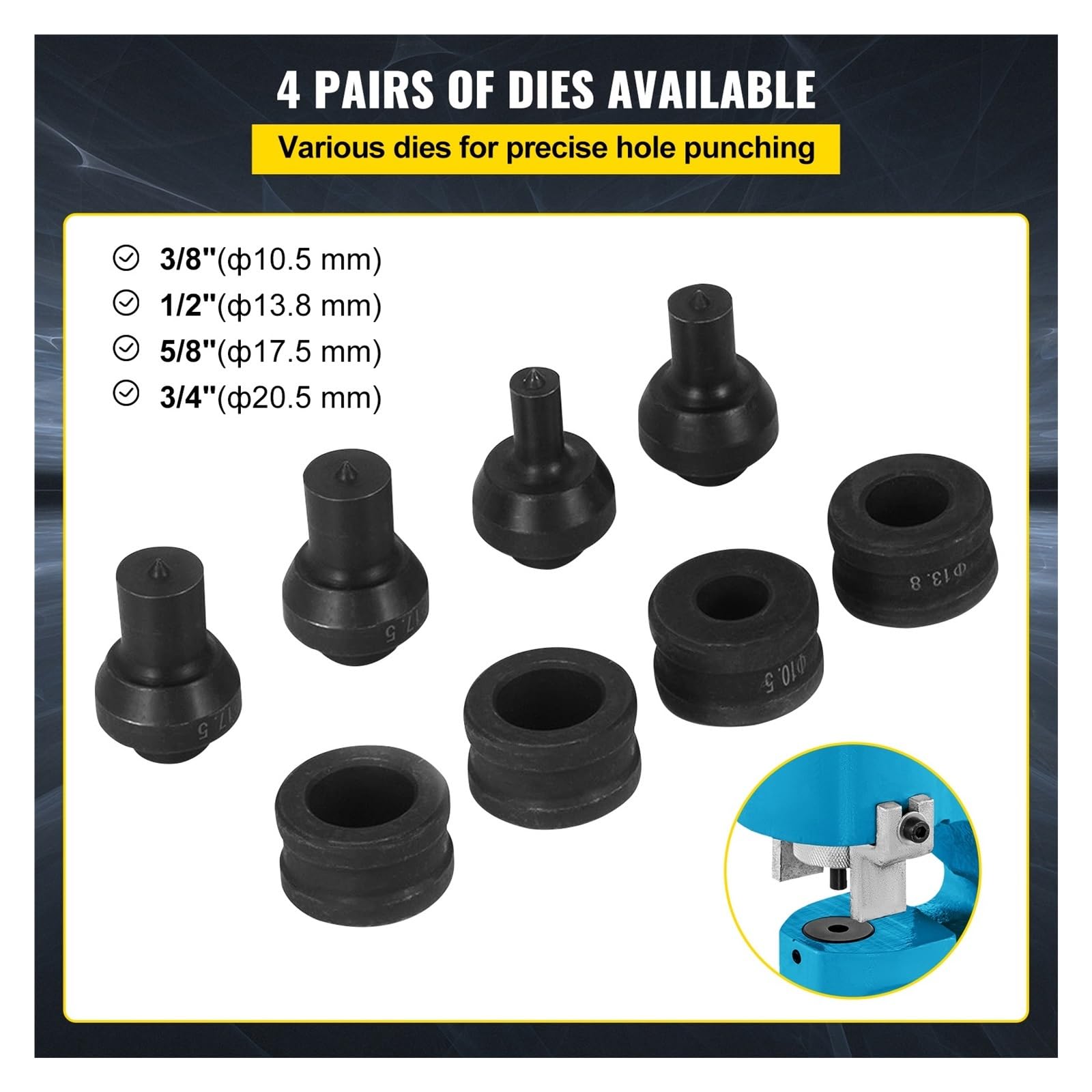 Perforadora Hidráulica Dividida CH-70, Kit De Herramientas Perforación Con Fuerza 35 T For Placas Hierro, Cobre, Aluminio Y Acero Inoxidable PerforacióN De PrecisióN
