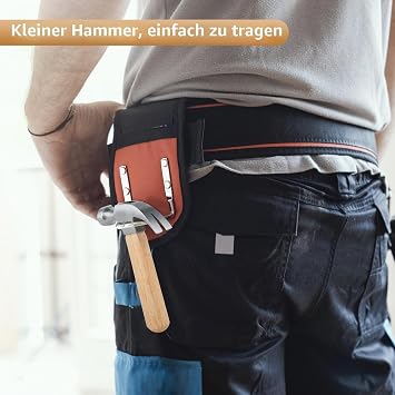 Klauenhammer mit Holzgriff und Stahlkopf 227 g kleiner Hammer für Haus und Heimwerker
