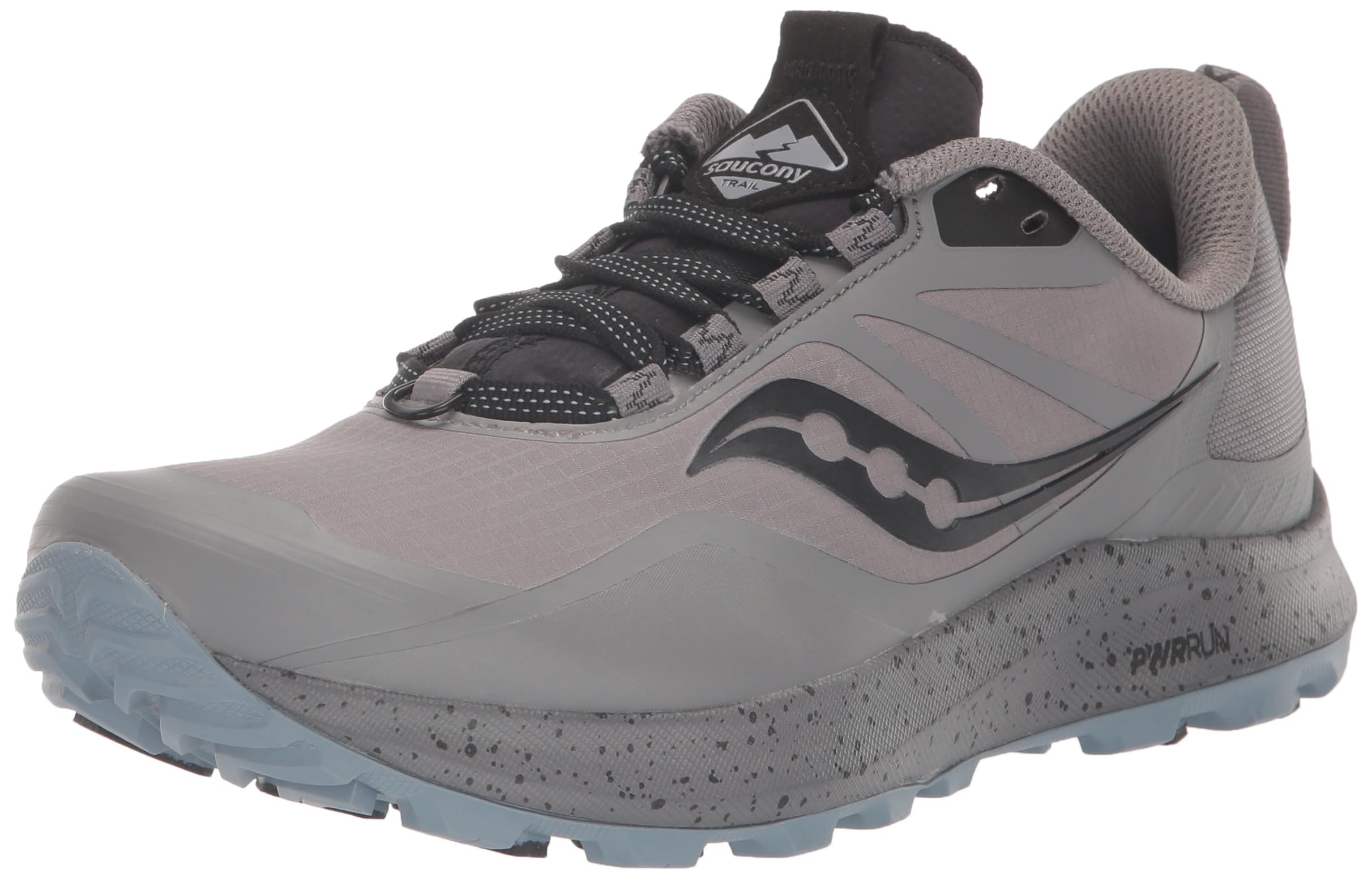 Saucony Women's Peregrine Ice+ 3 Sneaker, Gravel/Black, 8
