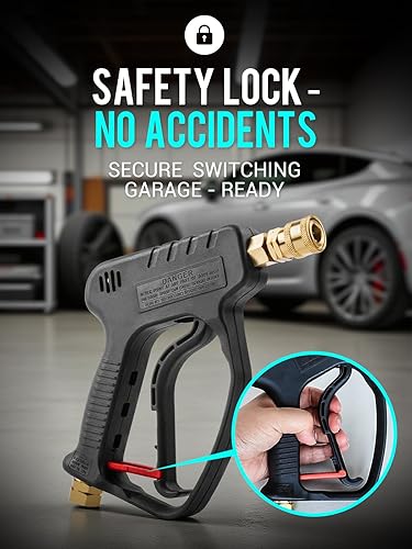 Miniatura 6 de MEKOH Pistola de Lavadora a Presión Corta, Pistola de Rociado de Lavadora a Presión Stubby de 5000PSI para Lavado de Autos, Pistola de Espuma de