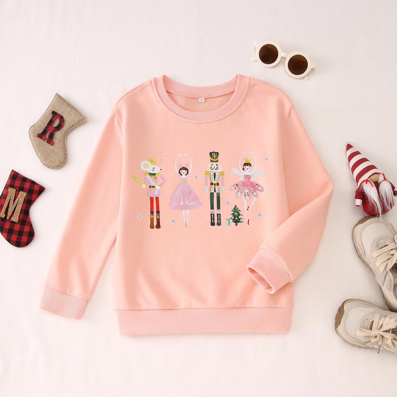 CM C&M WODRO Girls Christmas Nutcracker Sweatshirt Crewneck Cute Xmas Ballet Shirt Long Sleeve Kids Holiday Pullover Tops - Image 5