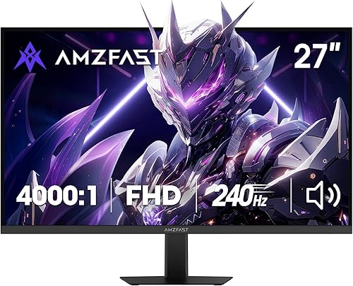 Miniatura 16 de Amzfast Monitor de juegos de 27 pulgadas 200Hz WQHD 2k 2560 x 1440p, altavoces integrados, compatible con 1 ms G-SYNC, HDR400,132% sRGB, VESA