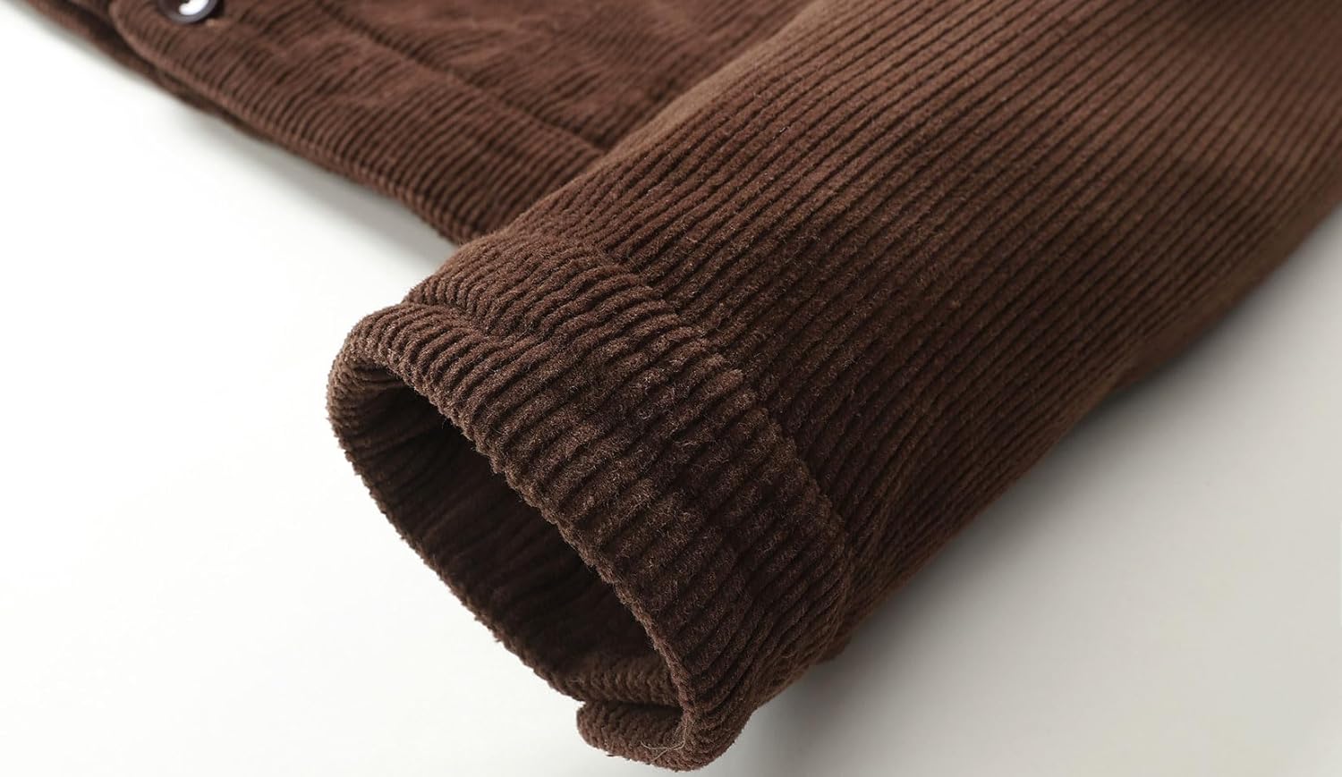 Men's Corduroy Sherpa Lined Warm Jacket Winter Thick Thermal Cargo Jackets Coat - Image 6