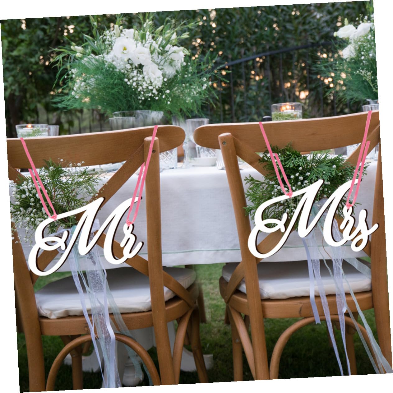 ABOOFAN 3 Sätze Stuhlschild-Auflistung Holzschild Hochzeitsempfang hochzeitsdeko dekoration Ornament Hochzeit Frau Schild Holz Hochzeitsfoto Anhänger