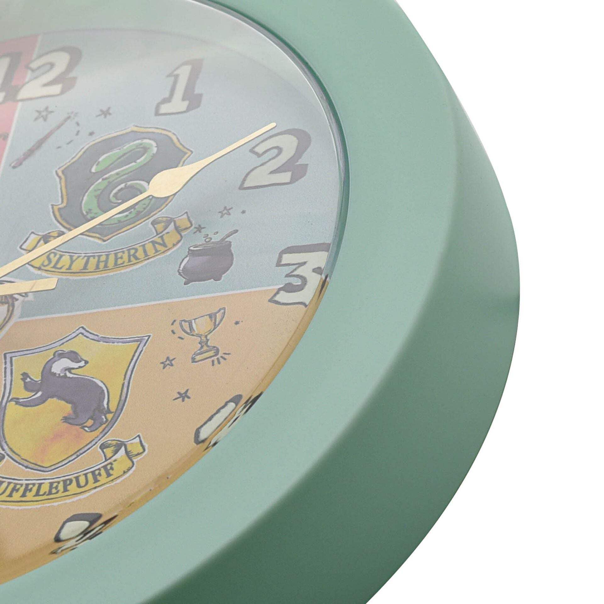 Harry Potter Hogwarts Crest Wall Clock 23cms, Turquoise - Image 2