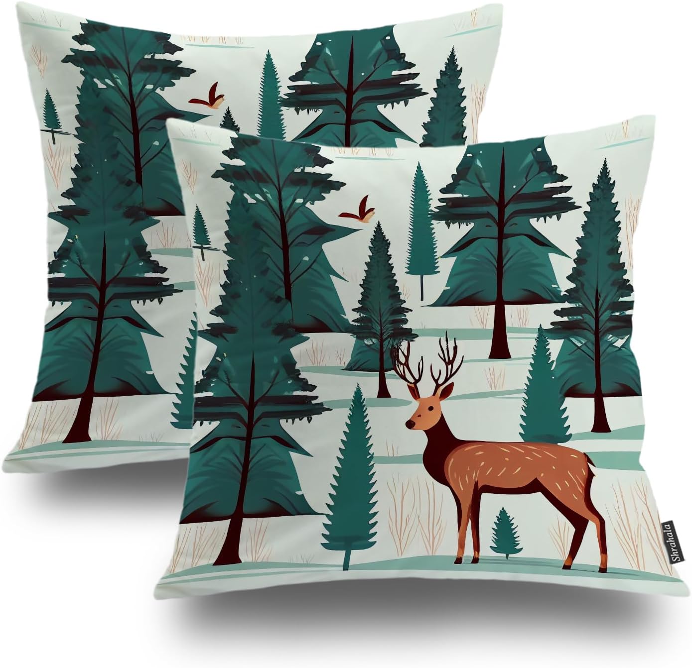 Shrahala Rabbit Astronaut Galaxy Floating Pillowcases, Bunny in Space Suit Stars Around Lumbar Pillow Cover Blended Double-Sided No Inserts for Bedroom Sofa Living Room Set of 2 (26 x 20 in)