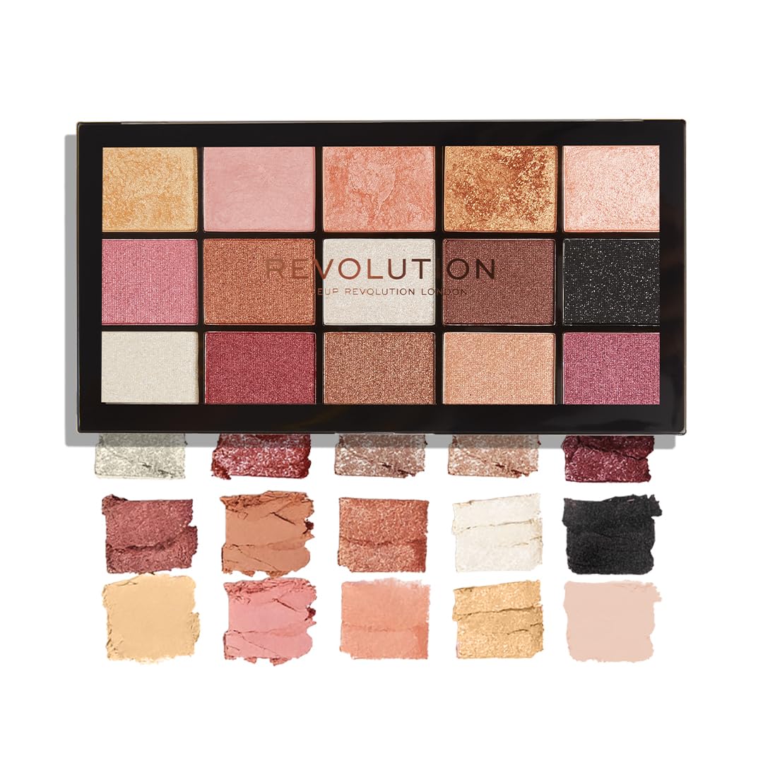 Reloaded Eyeshadow Palette for Women with 15 Silky & Easily Blendable Shades, Soft Long Lasting, Full Coverage, Highly Pigmented, Cruelty Free, 16.5g (Pack of 1)