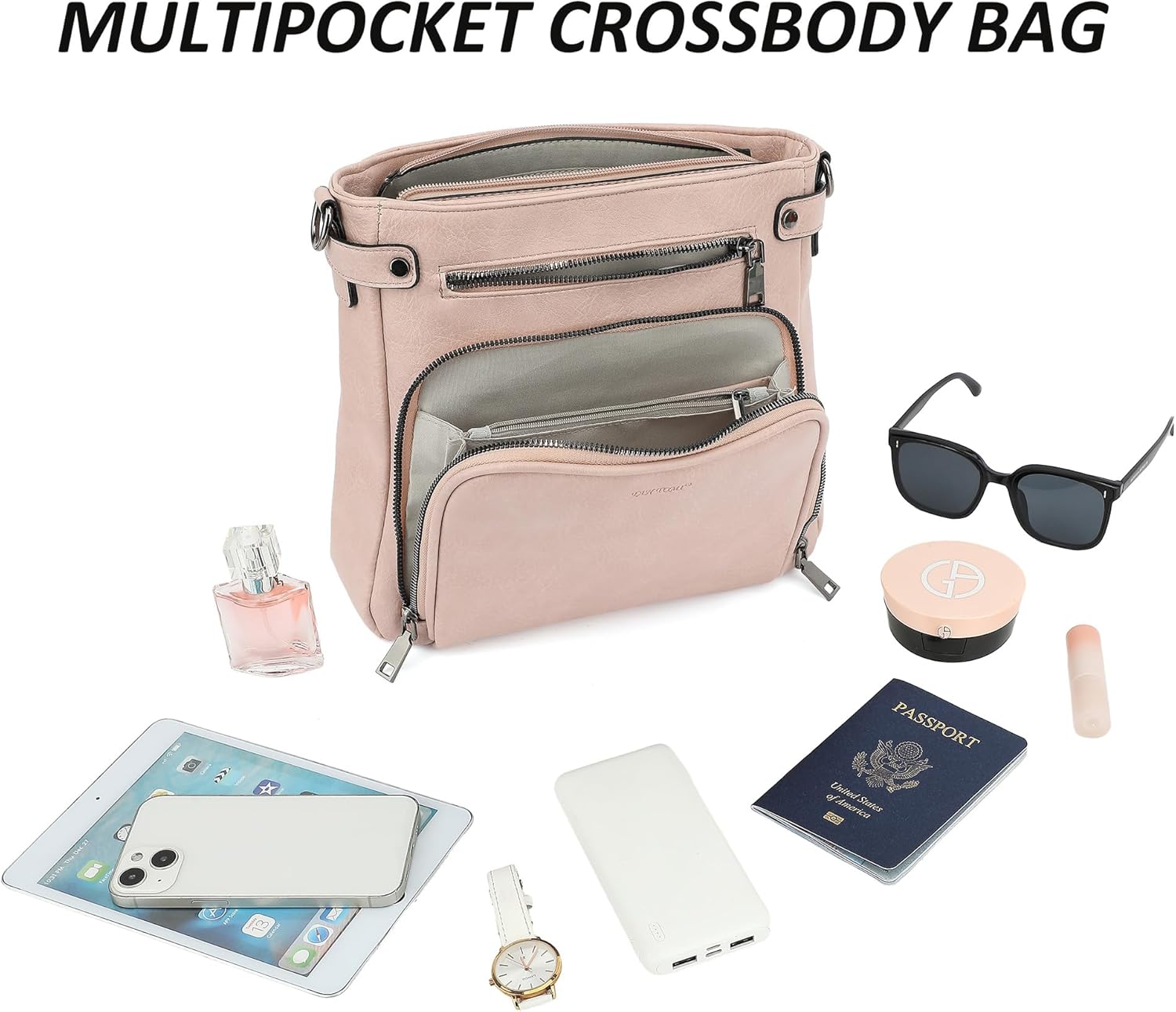 TANTOMI Crossbody Bags for Women Purses for Women Trendy Leather Shoulder Handbags Travel Purse with 6 Card Slots