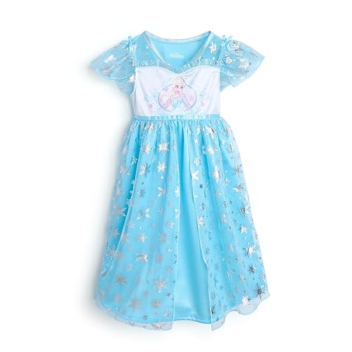 Disney Girls' Frozen Princess Dress Nightgown, Fantasy Gown | Comfortable