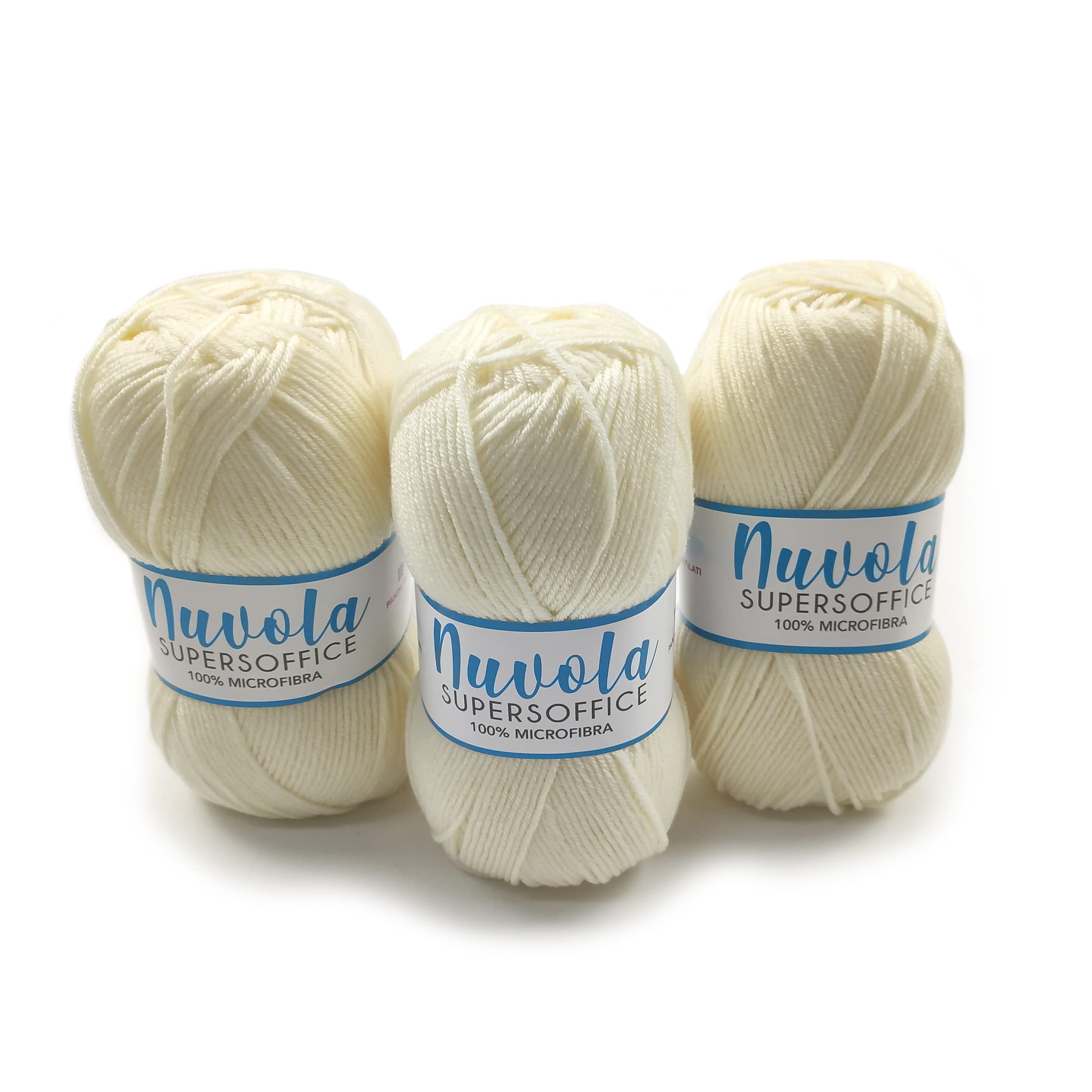 Panini Tessuti, Gomitolo Lana Nuvola Supersoffice 100 g - 100% Microfibra Antipilling - Certificata Oeko-Tex - Fai da Te, Handmade, Uncinetto