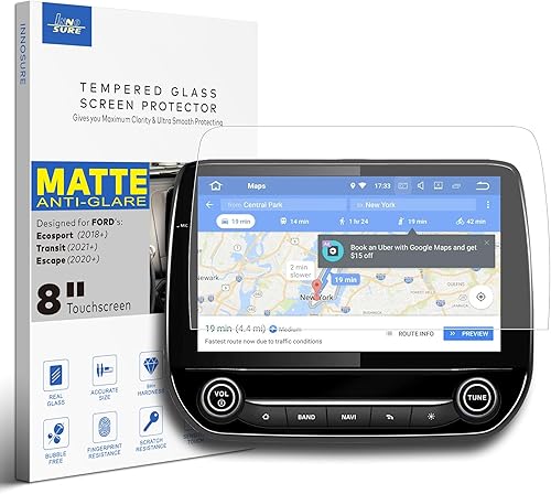INNOSURE AG - Protector de pantalla de vidrio templado diseñado para Ford Escape (2020-2023), Transit (2020-2022), Ecosport (2018-2022), SYNC 3