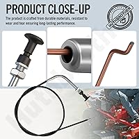 Vista 4 de Cable de estrangulador 112-9753 compatible con cortacésped Toro Timecutter 74365 74366 74374 74386 74387, 112-9753 Cable de estrangulador Exmark