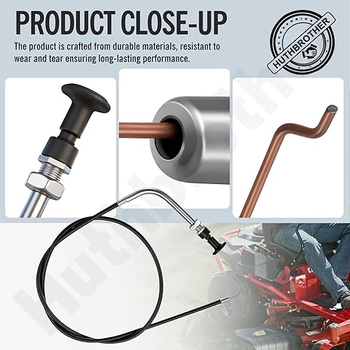 Miniatura 4 de Cable de estrangulador 112-9753 compatible con cortacésped Toro Timecutter 74365 74366 74374 74386 74387, 112-9753 Cable de estrangulador Exmark