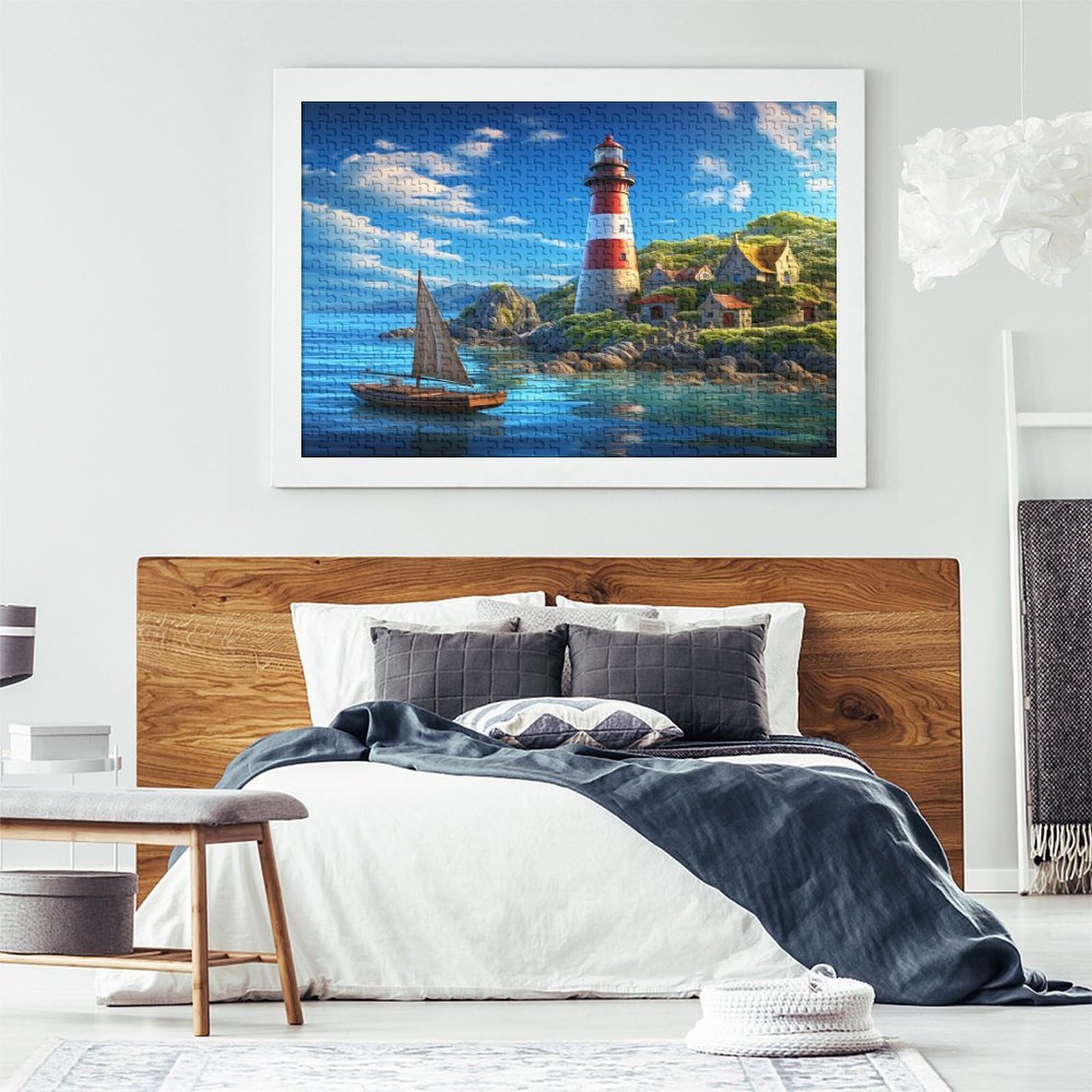 Klasyczne puzzle Lighthouse 1000 sztuk dla dorosłych, puzzle dla dzieci, puzzle intelektualna zabawka dekompresyjna edukacyjna zabawa rodzinna 1000 sztuk (75 x 50 cm)