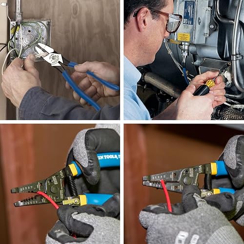 Miniatura 7 de Klein Tools 80006 Kit de herramientas de recorte, fabricado en Estados Unidos, con herramientas manuales Klein y una bolsa de herramientas de cuero