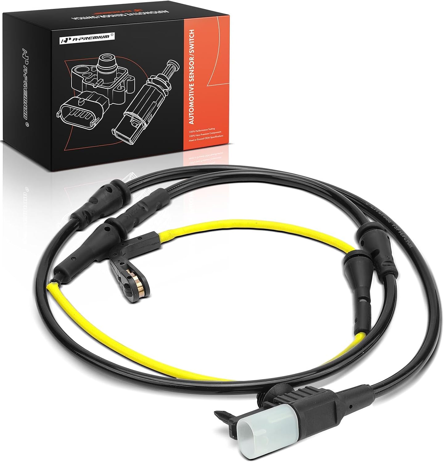 A-Premium Front Driver or Passenger Brake Pad Wear Sensor Compatible with Jaguar F-Pace 2017-2023 & Land Rover Range Rover Velar 2018-2024, Replace# T4A3467