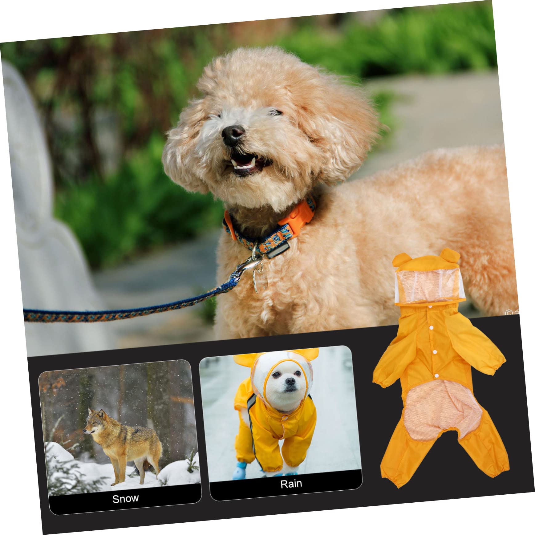 Manteaux imperméables pour Chiens, imperméables pour Chiens, 3 pièces, imperméables pour Animaux de Compagnie, Tissu réfléchissant pour Petits Chiens