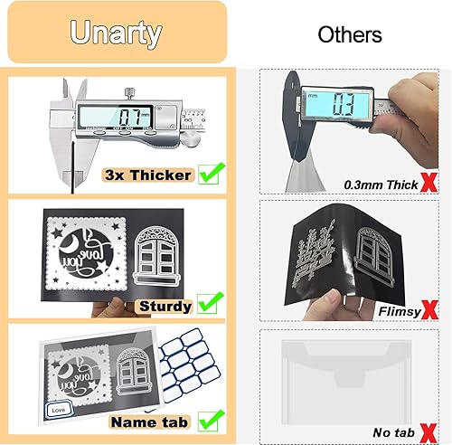 Miniatura 9 de 28 sobres de almacenamiento troquelados con hojas magnéticas fuertes de 0.039 pulgadas para almacenamiento de troqueles, bolsillos de almacenamiento