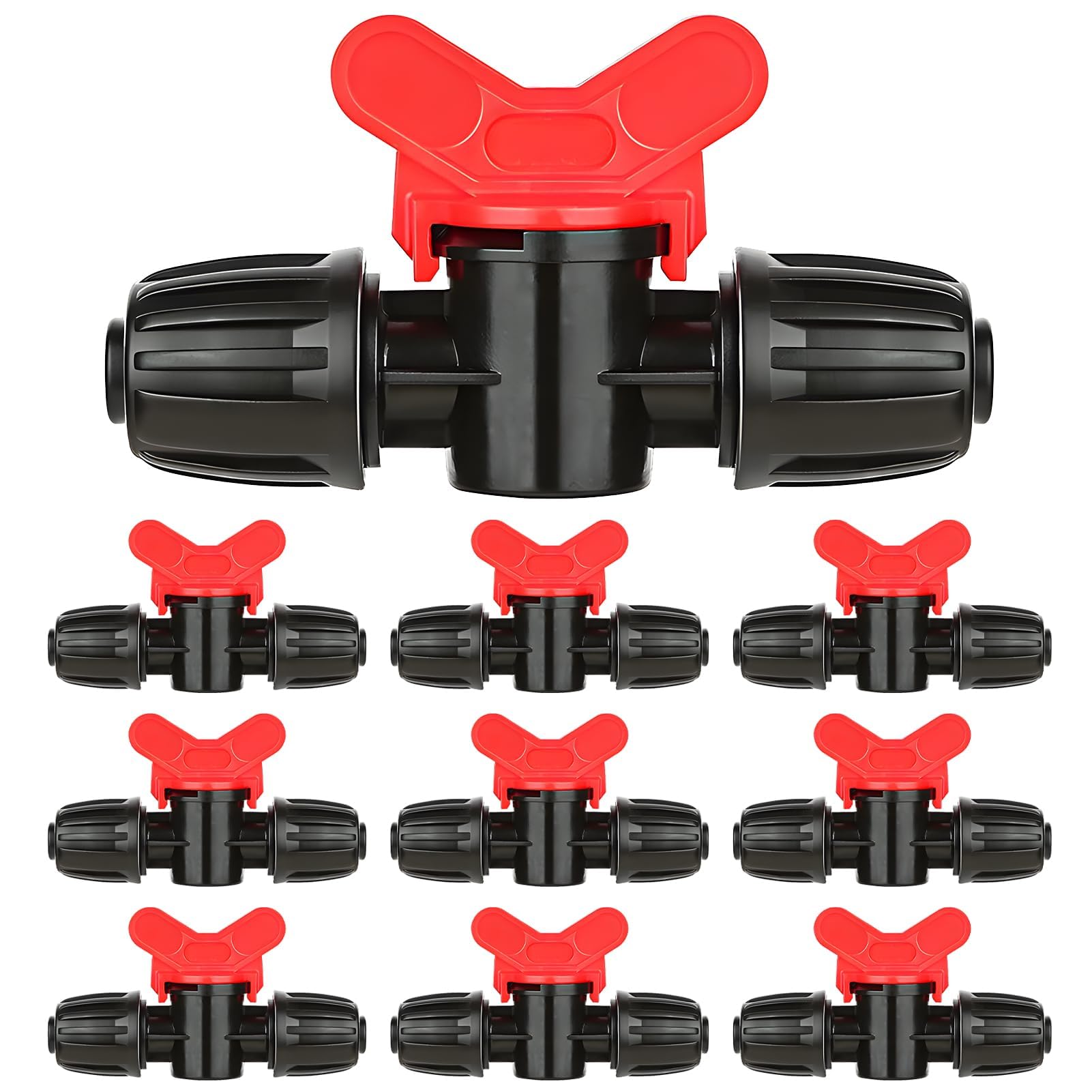10 Stück Tropfbewässerungs-Schalterventile – 1/4 Zoll, Kugelhahn Aus POM, Für Garten, Gewächshaus & Balkon