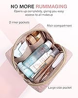 Vista 3 de BAGSMART Elegantes bolsas de maquillaje espaciosas, 01-rosa