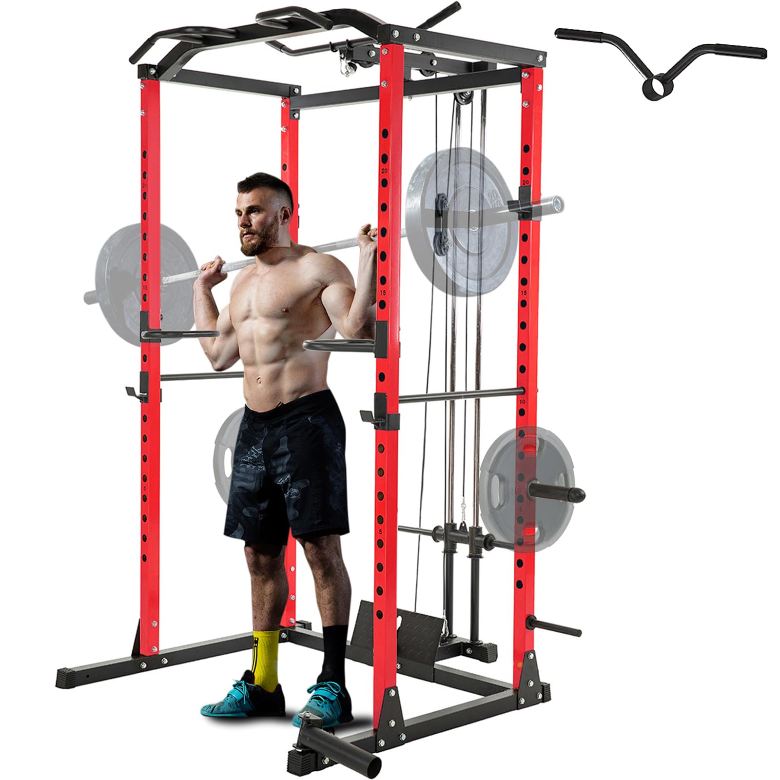 Buy VANSWE Power Cage with LAT Pulldown Attachment, 1200-Pound Capacity ...