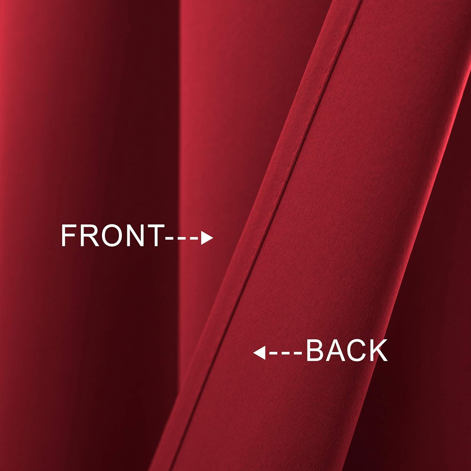 Mrs.Naturall Red Kitchen Valances 2 Pack Rod Pocket Blackout Insulated Thermal Room Darkening Short Curtain Valances for Living Room Windows 52 x 18 Inch Length