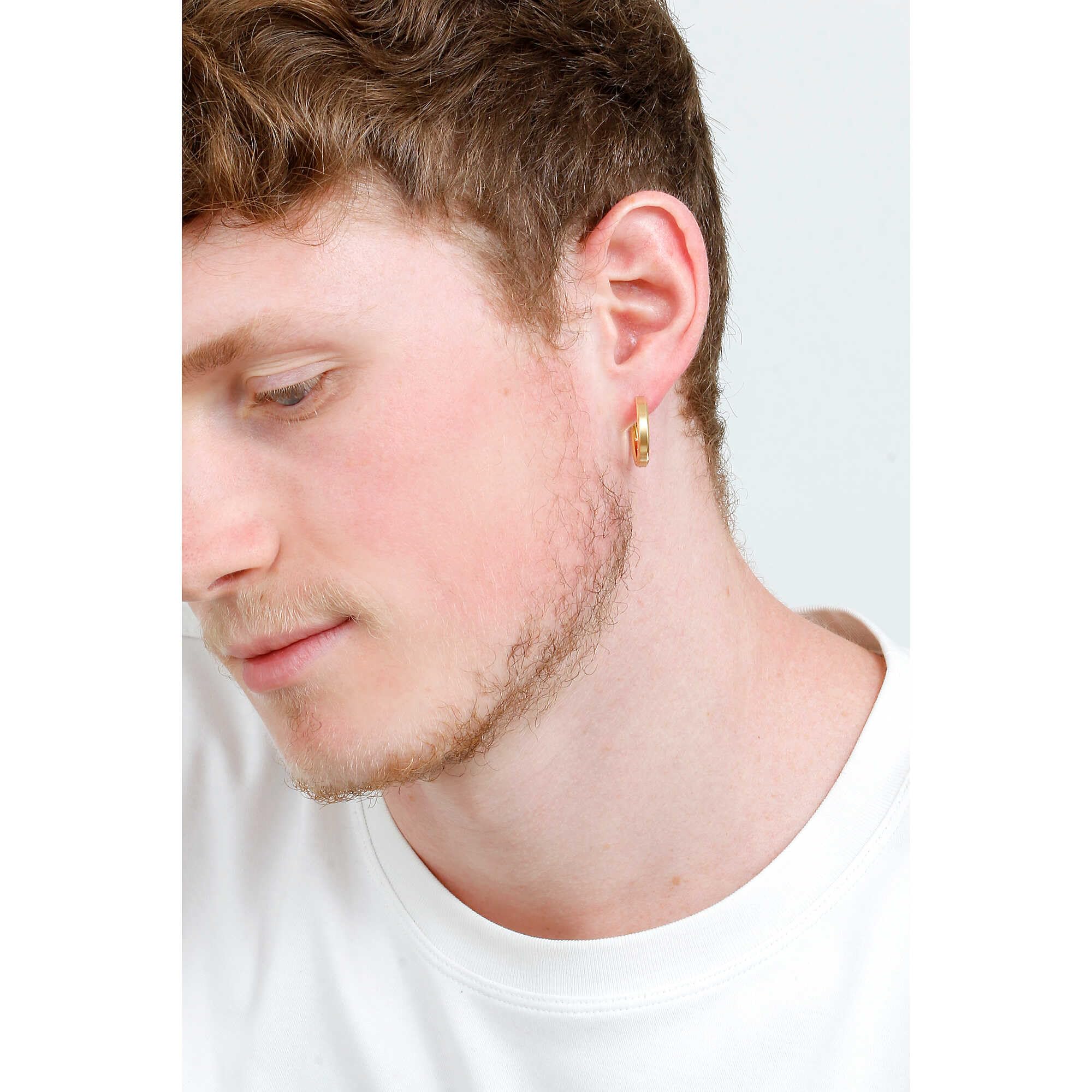 Brosway Orecchino Singolo Uomo, Orecchino a Cerchio in Acciaio | Collezione INK - BIK103