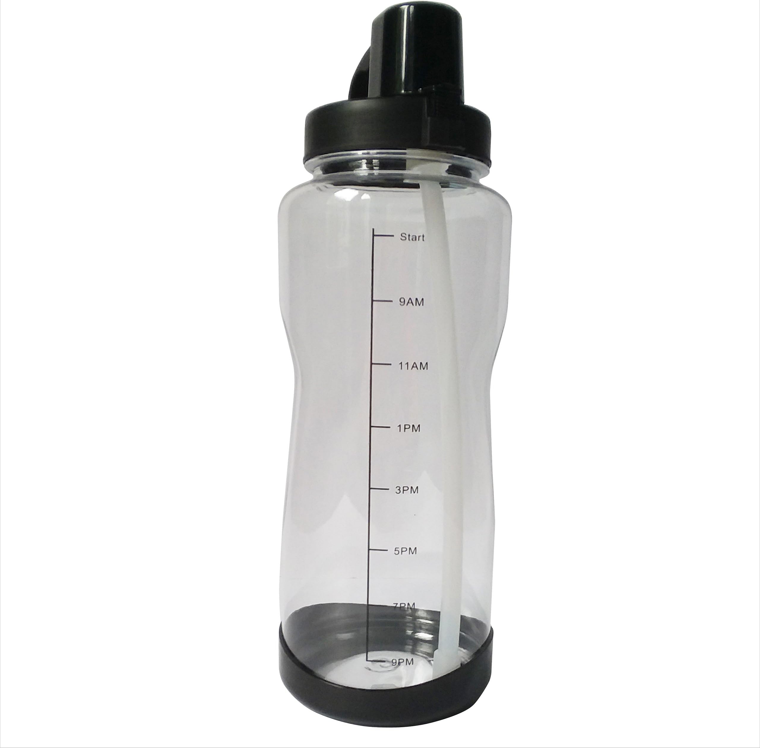 64 oz (2 Liter) Daily Water Tracker - Time Marked to Ensure You Drink 64 Ounces of Water Throughout the Day. Make Sure You Stay Hydrated.