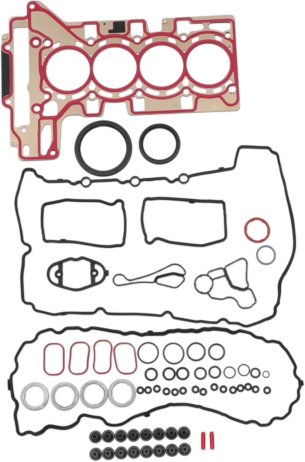 No.HS55078/11128676519 Engine Timing Cover Gasket Set for BMW 228i 2.0L 2014-2016 Head Gasket Intake Exhaust Manifold Gasket Kit 1 Set