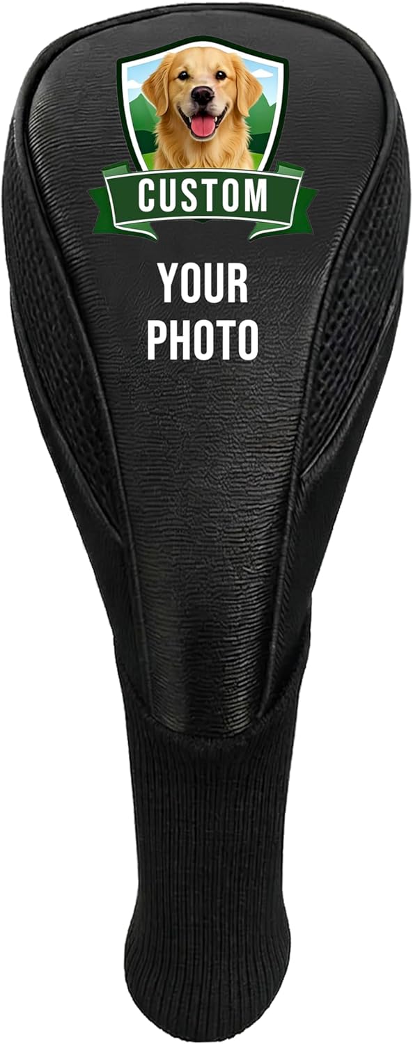 Personalized Golf Head Covers – Custom Golf Club Headcover with Name or Logo, Sock Style Driver, Fairway Wood & Hybrid Headcover