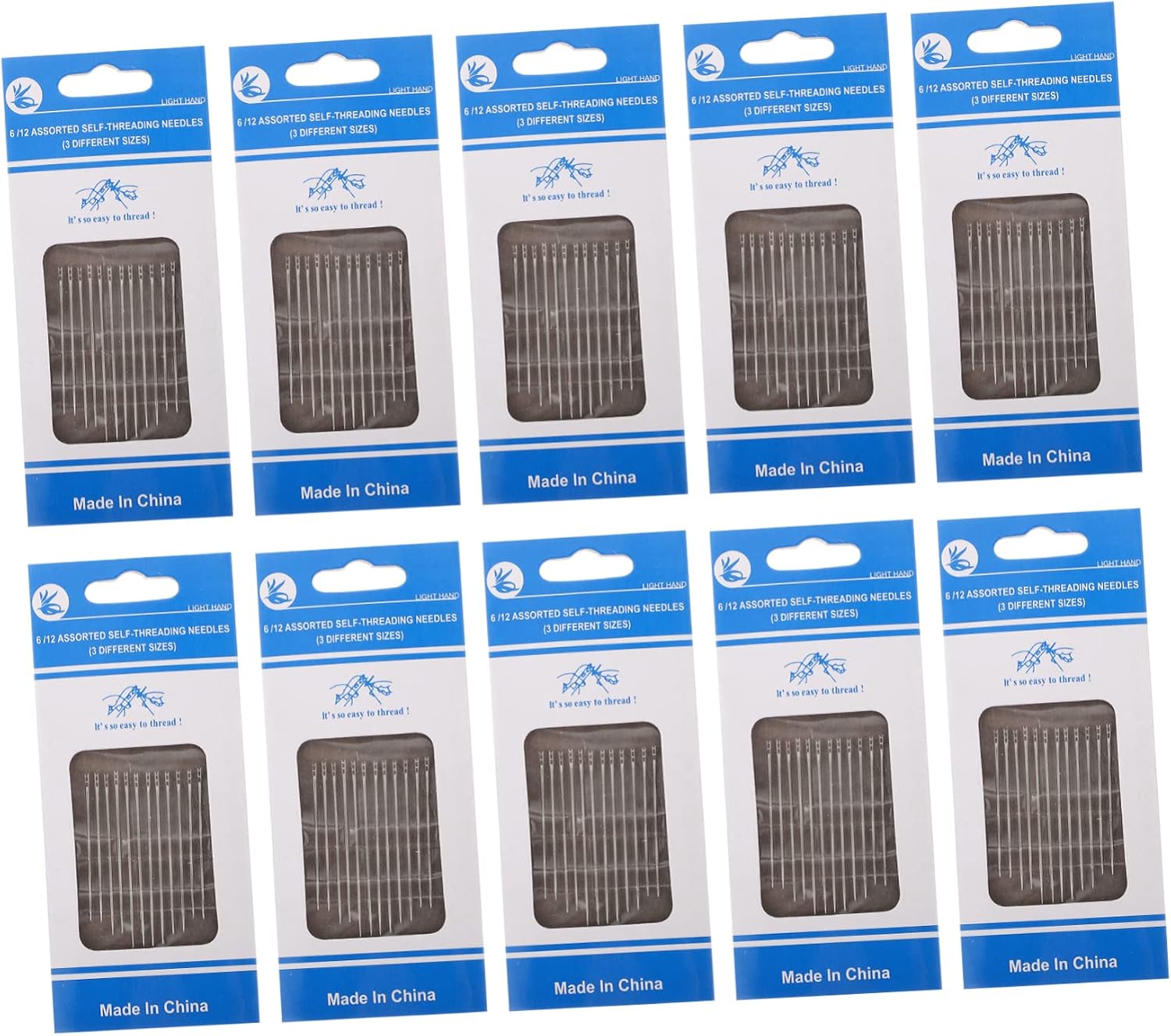 TEHAUX 120PCS Professional Embroidery Hand Sewing Needles Blind and Weaving Needles for Various Fabrics Smooth Surface Resistant for DIY Sewing and Repairs