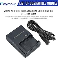 Vista 6 de Cargador de batería MH-24 compatible con Nikon EN-EL14 EN-EL14A batería para Nikon D5100 D5200 D5300 D5500 D5600 D3100 D3200 D3300 D3400 D3500 Df