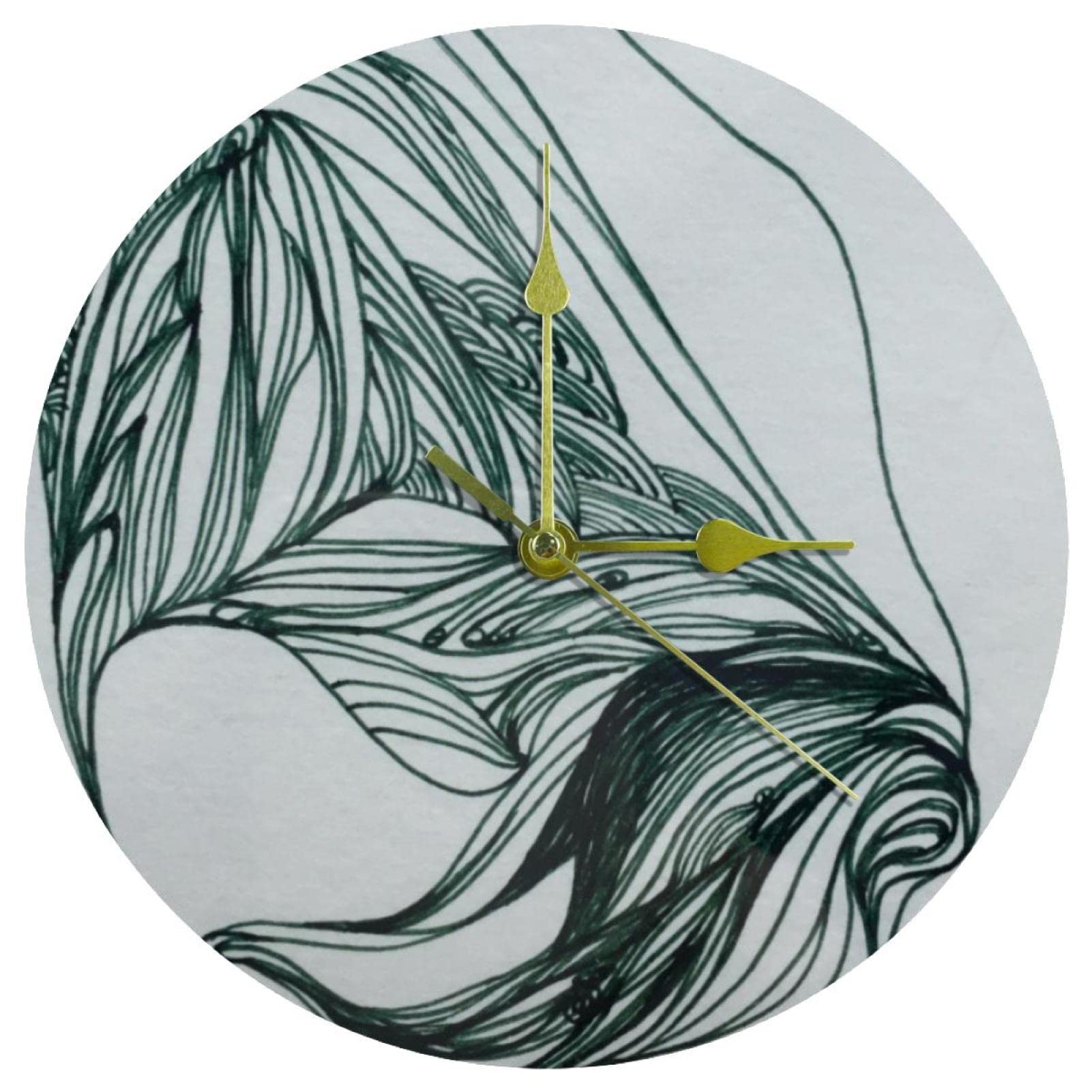 Horloge murale en acrylique ronde avec mouvement à quartz silencieux pour maison et bureau