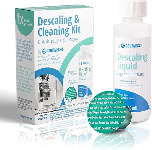 Kit de solución de descalcificación y cápsulas de limpieza Nespresso ORIGINAL 2 en 1, uso para café más fresco, más limpio y de mejor sabor -