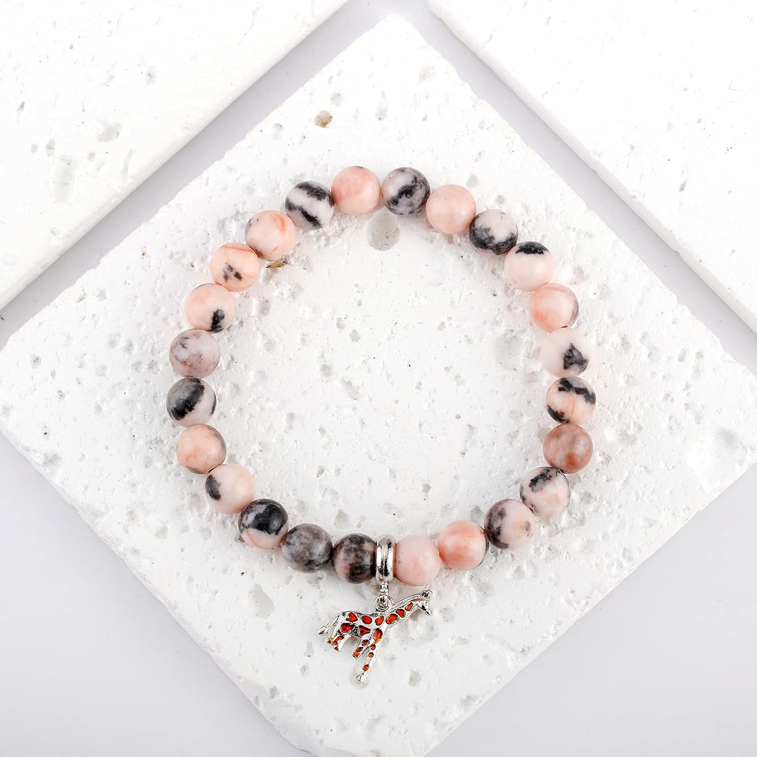 ARHTF Giraffe Gifts Giraffe Bracelet for Women Giraffe Gift for Giraffe Lover Pink Zebra Gifts for Women - Image 2
