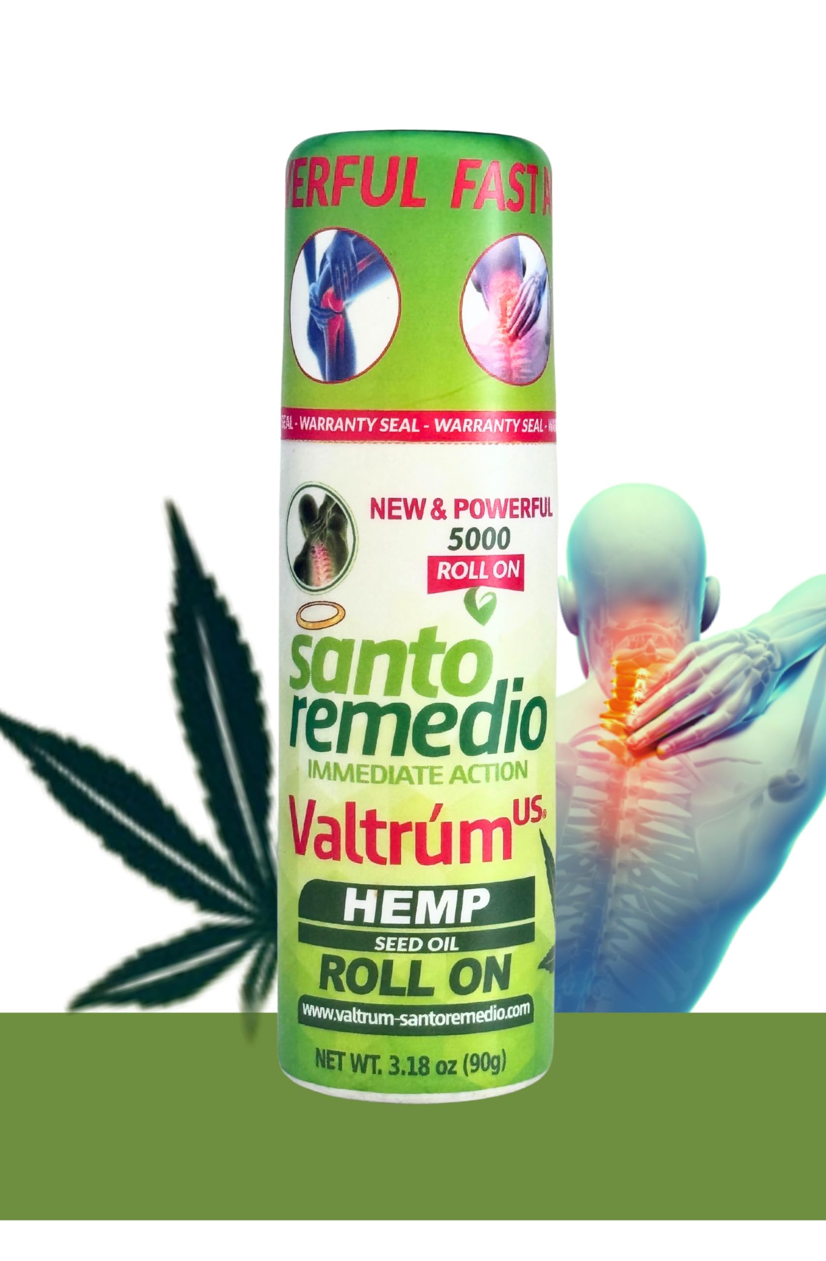 Santo Remedio® - with Hemp Seed Oil, Fast and Effective Relief. External use with Powerful Action, Whose Effects are perceived Within 40 Seconds of Being Used.