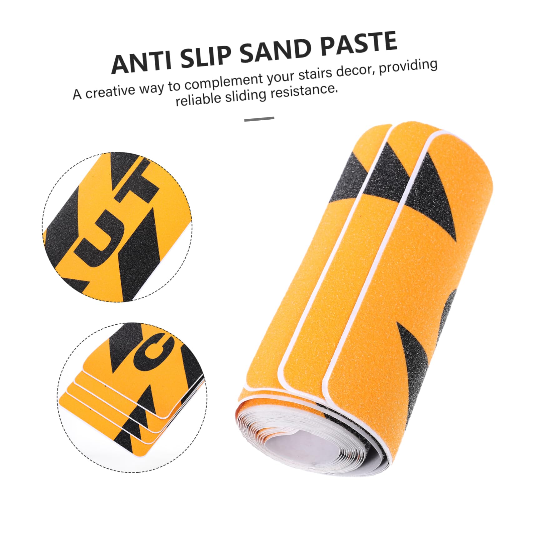 Amosfun 3 Set Nastro Antiscivolo Autoadesivo Pet Strisce Antiscivolo Con Caution Per Scale E Corridoi Adesivi Segnaletici Resistenti E Facili Da Applicare 4 Pezzi*3