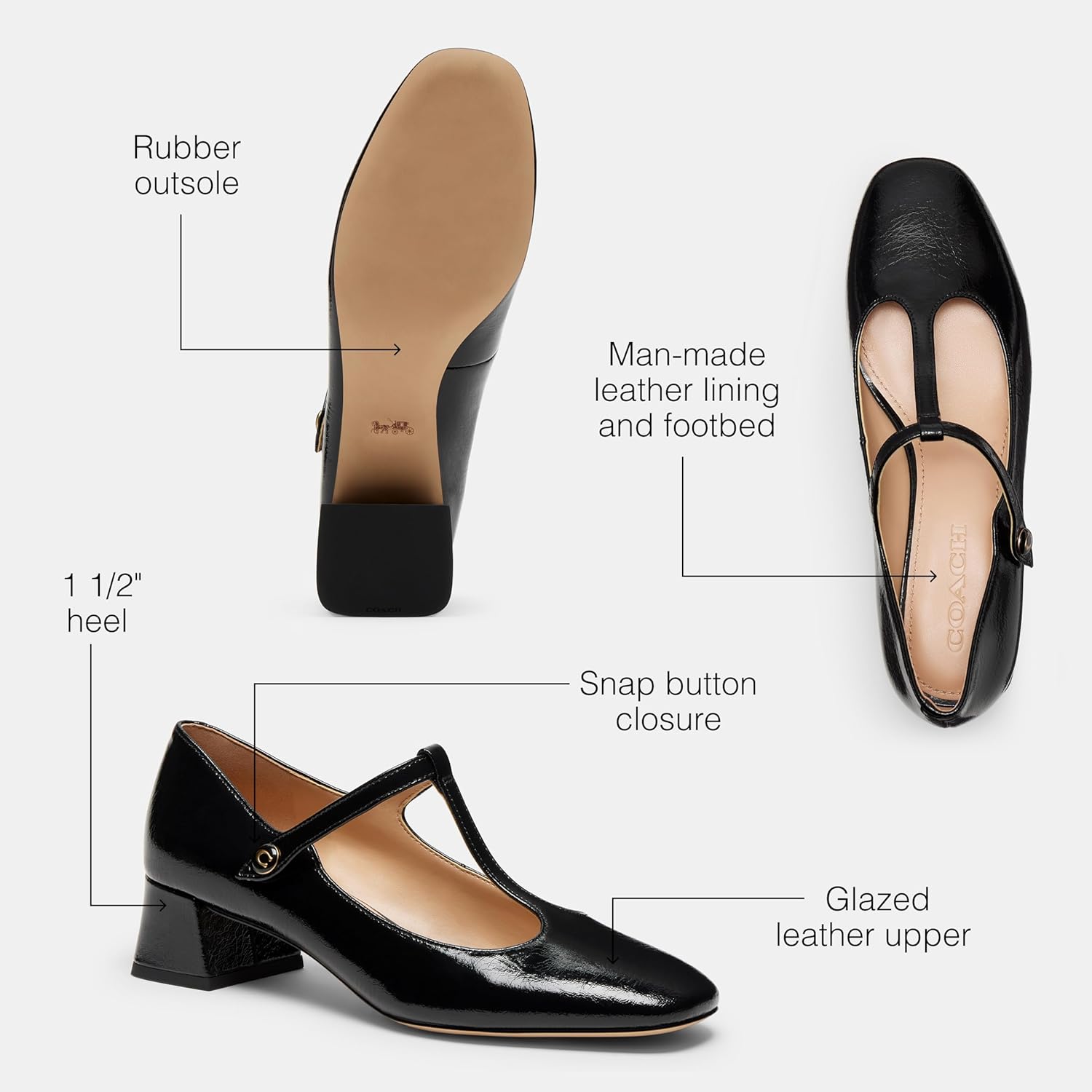 Coach Women's Angelina T-Strap Mary Jane