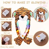 Vista 3 de Sombrero de animal para disfrazarse, fiesta de cosplay, Navidad, vacaciones, lindo gorro con solapa para niños y adultos