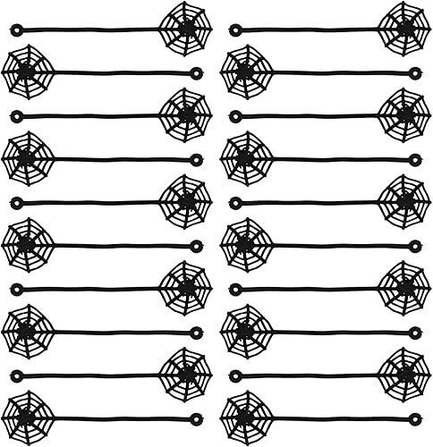 Miniatura 1 de BESPORTBLE Juguetes para manualidades, 20 unidades, conjunto elástico de Halloween, tela de araña de mano flexible, juguetes extensibles para niños,